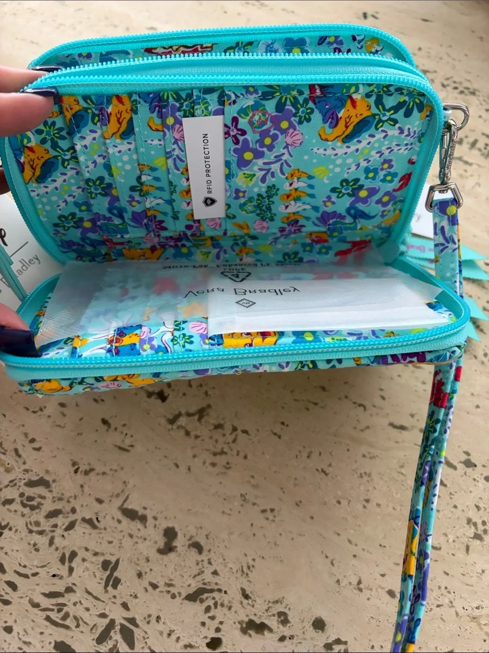 Vera Bradley RFID All in One Crossbody Ariel Floral Ditsy